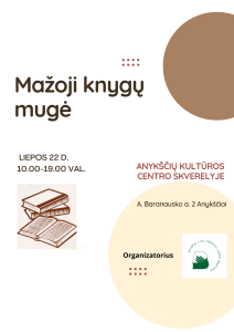 Read more about the article Kviečiame į Knygų mugę!