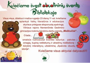 Read more about the article Kviečiame švęsti obuolinių šventę bibliotekoje!