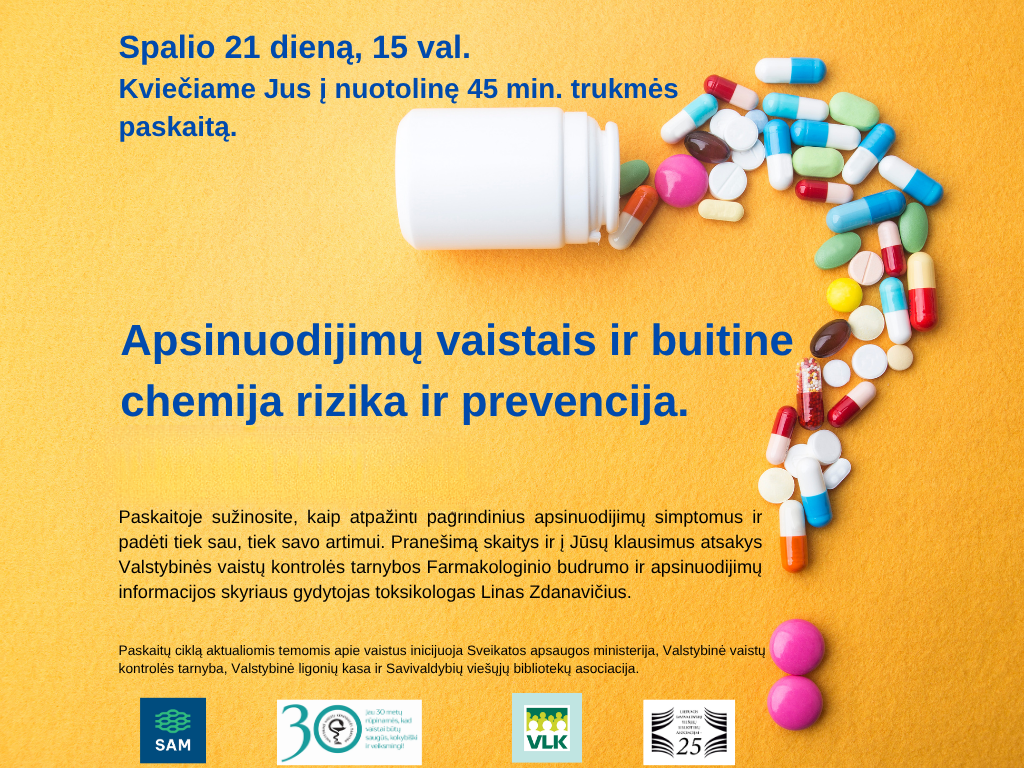 You are currently viewing PASKAITA | „Apsinuodijimų vaistais ir buitine chemija rizika ir prevencija“