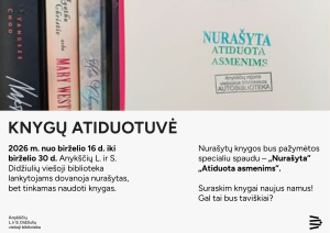 Read more about the article Biblioteka dovanos nurašytas knygas
