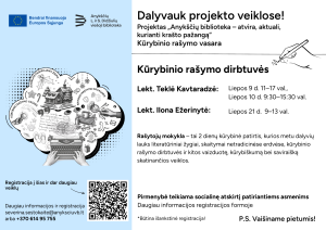 Read more about the article Dalyvauk kūrybinio rašymo dirbtuvėse!