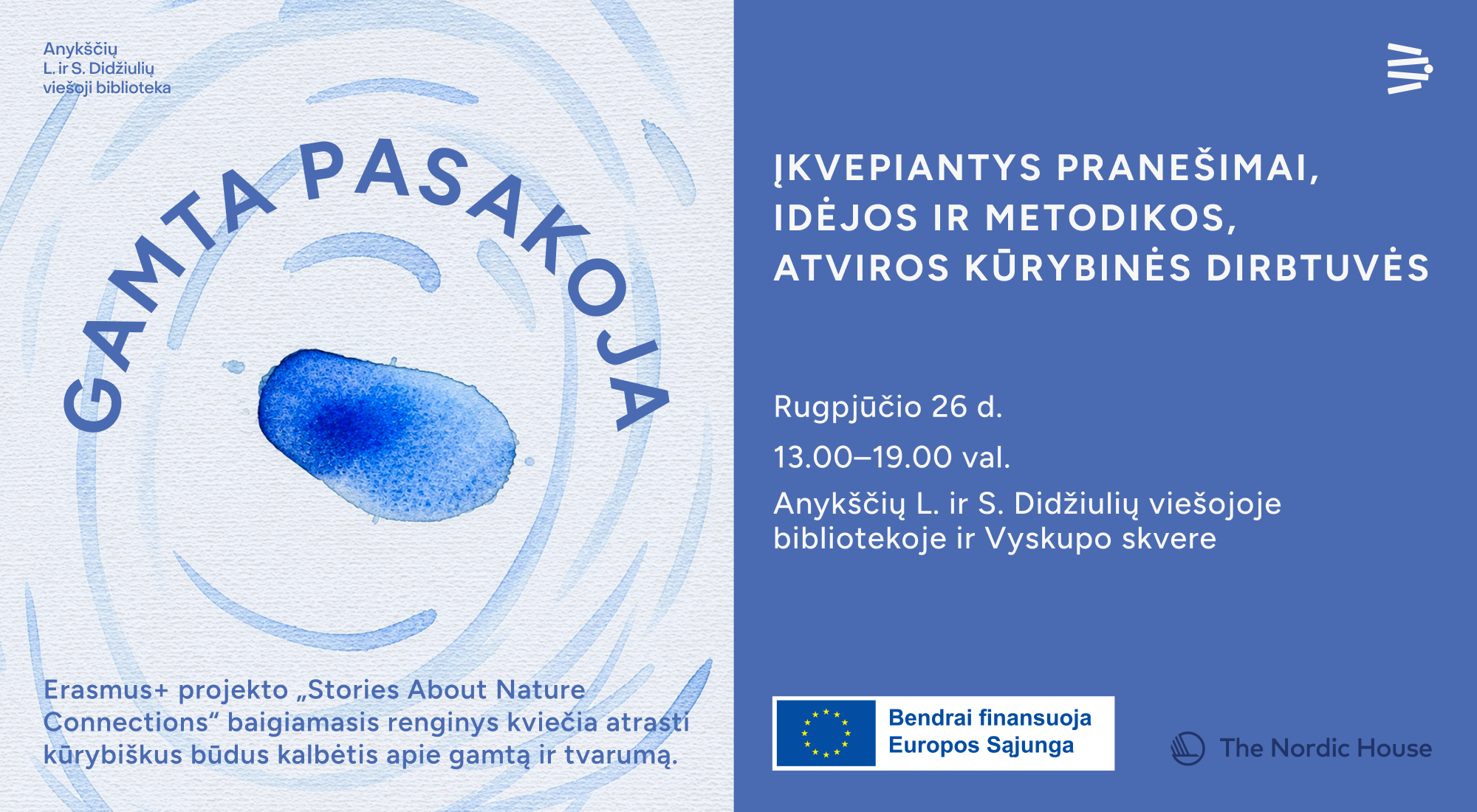 You are currently viewing Kviečiame į baigiamąjį „Erasmus+“ projekto renginį „GAMTA PASAKOJA“!